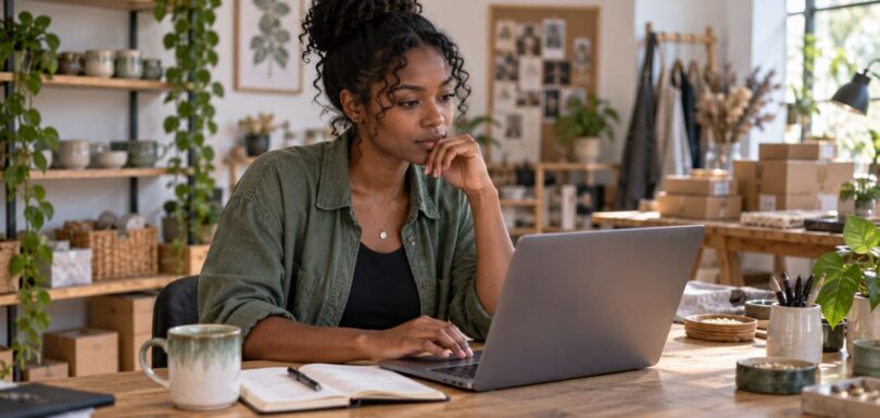 A business owner pausing before making a change, considering whether to use a WordPress staging site first